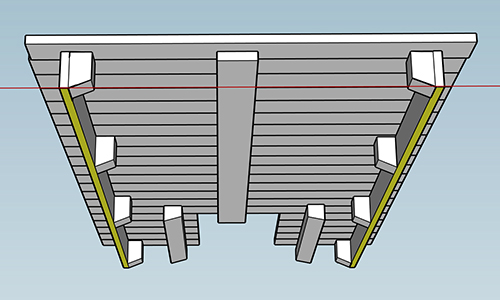 where to secure the joist in a roof deck